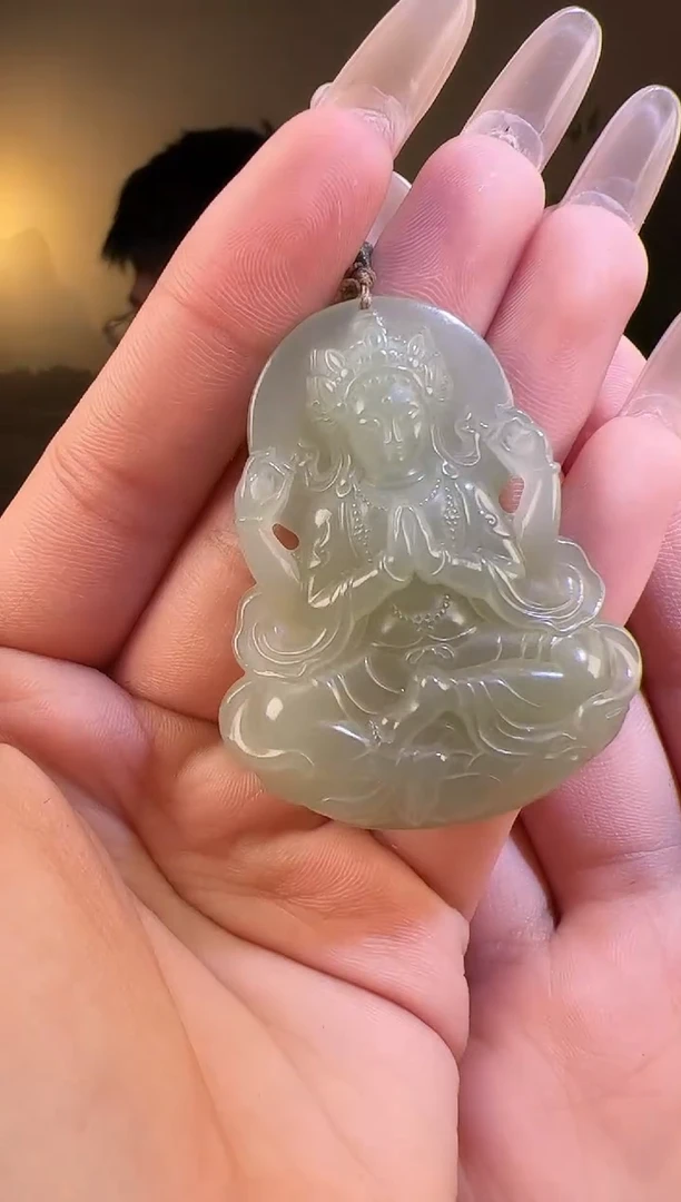 【闪购商品】和田玉颈饰未镶嵌观音5691