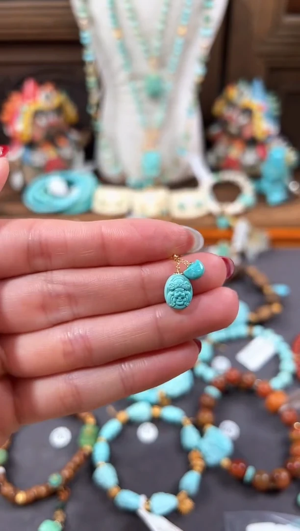 【闪购商品】绿松石提溜18K金镶嵌绿松石提溜