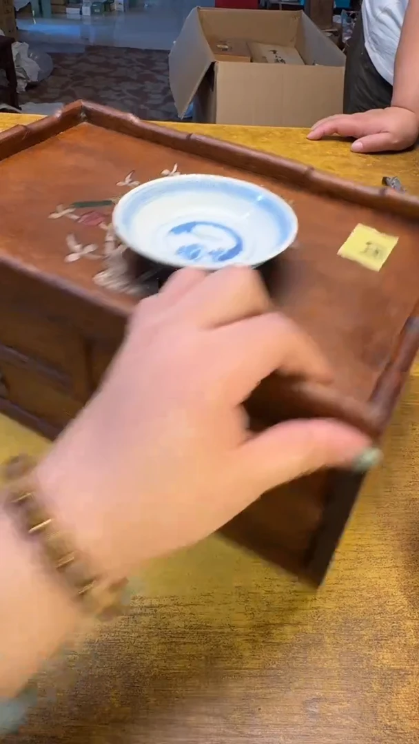 瓷器瓷器瑕疵破破137抽屉盒