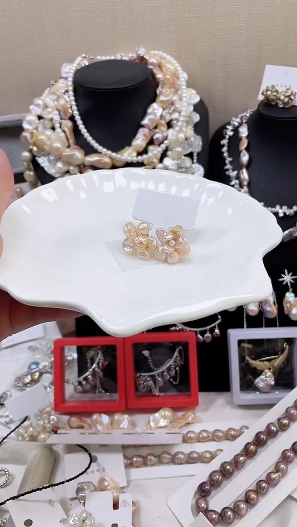 未镶嵌耳饰淡水珍珠【纯恬珠宝】