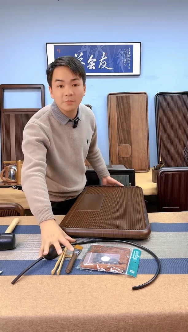 【闪购商品】凌龙黄色款式茶盘80*40*4