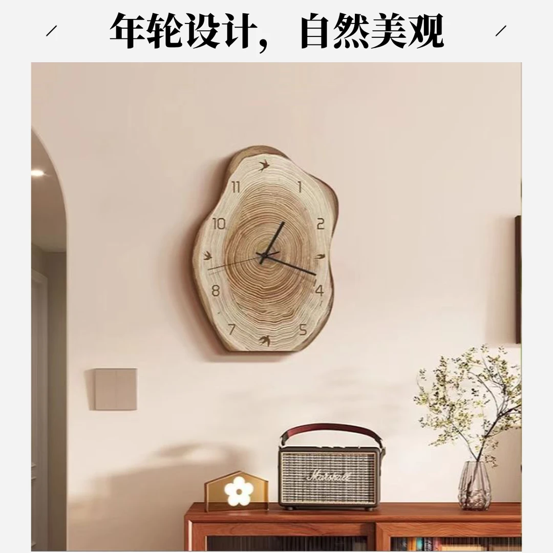 家用艺术中古风钟表摆台式轻奢高档复古桌面时钟摆件挂钟新款