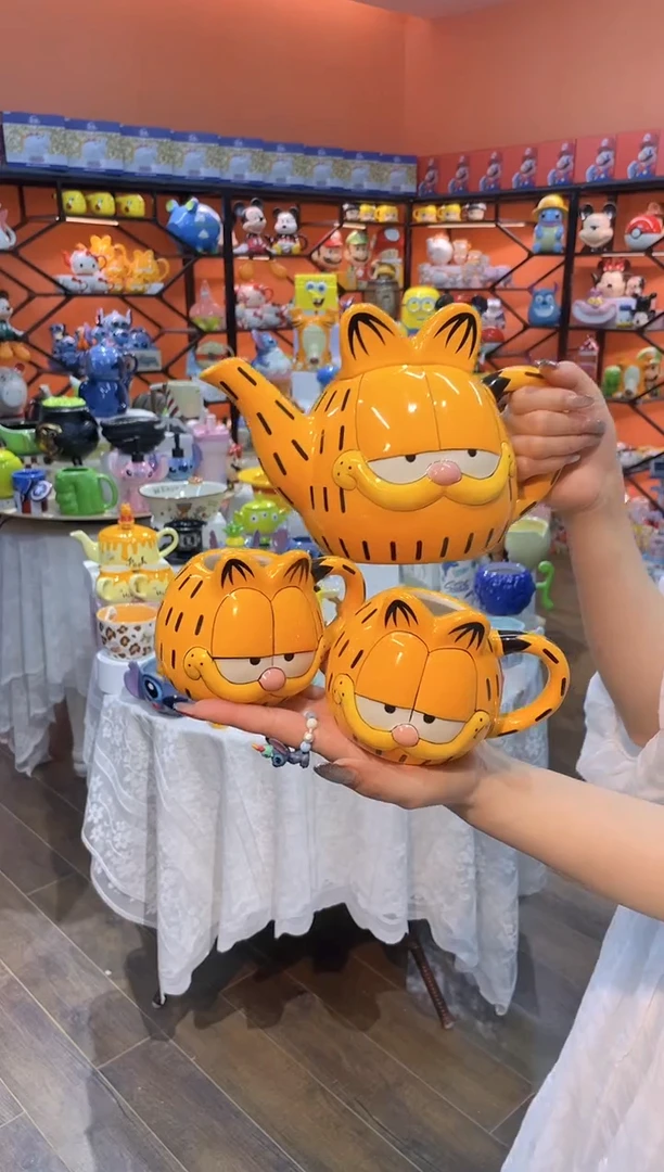 @@加菲猫陶瓷一壶二杯