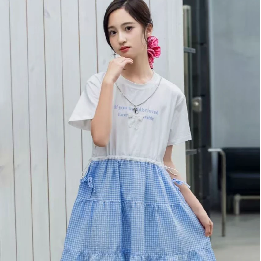 夏季新款童装女孩儿大版休闲连衣裙升旗