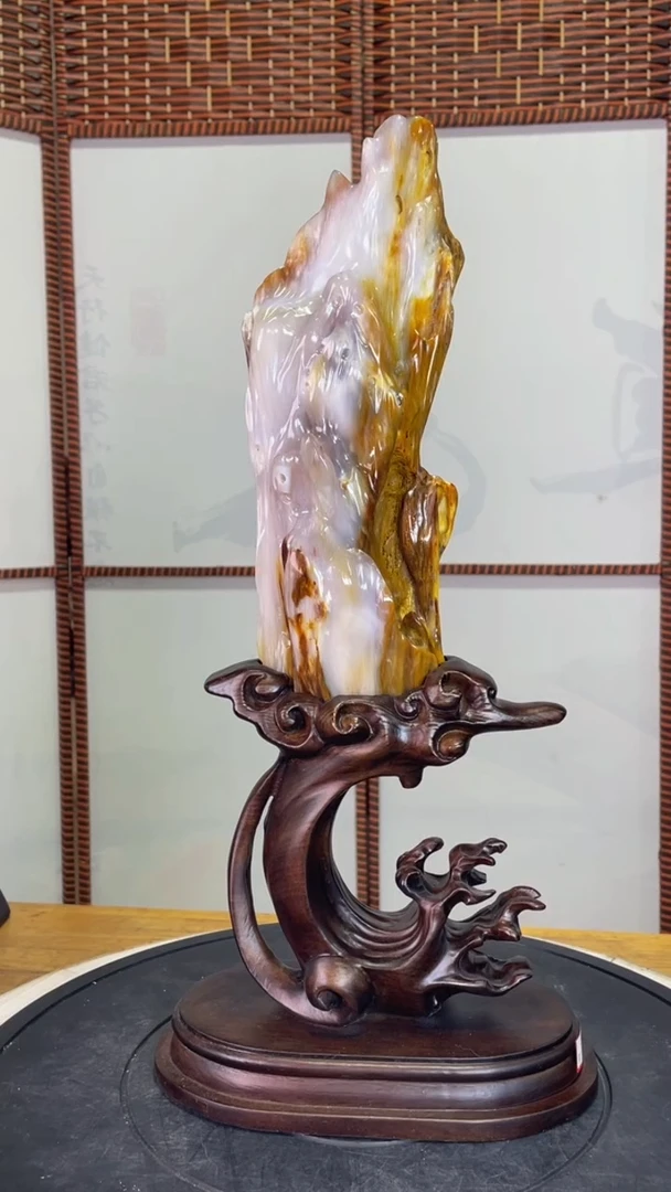 未镶嵌珠宝奇石硅化玉高47