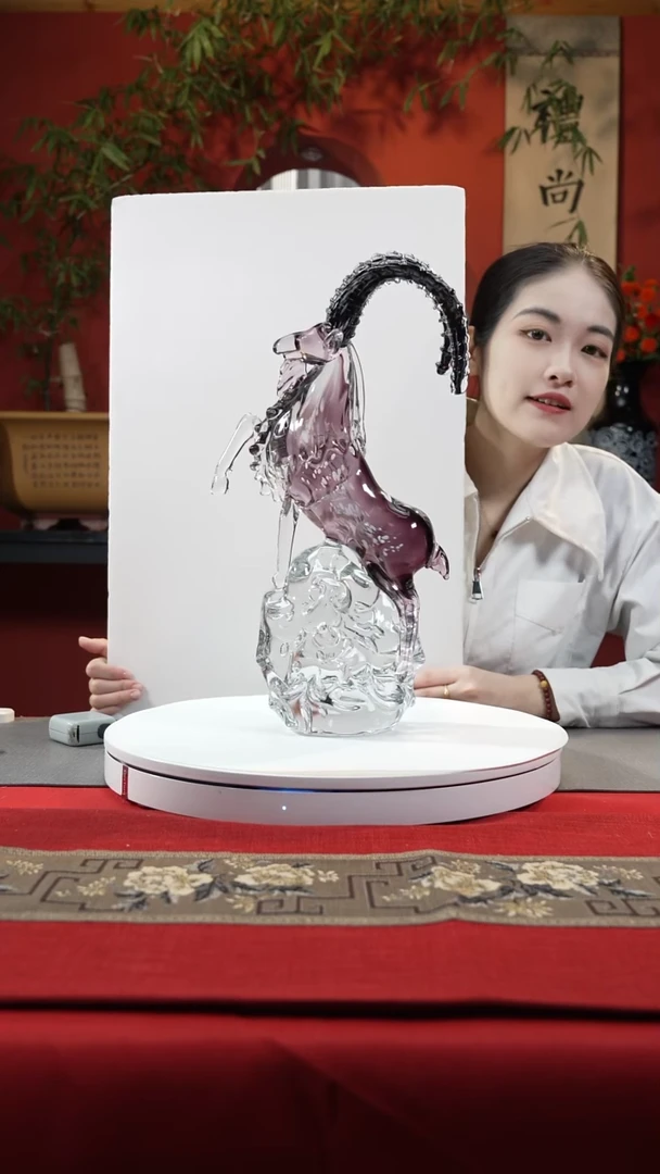 【闪购商品】琉璃手工艺品紫色领头羊