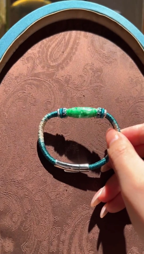 未镶嵌手绳翡翠红翡绿翠