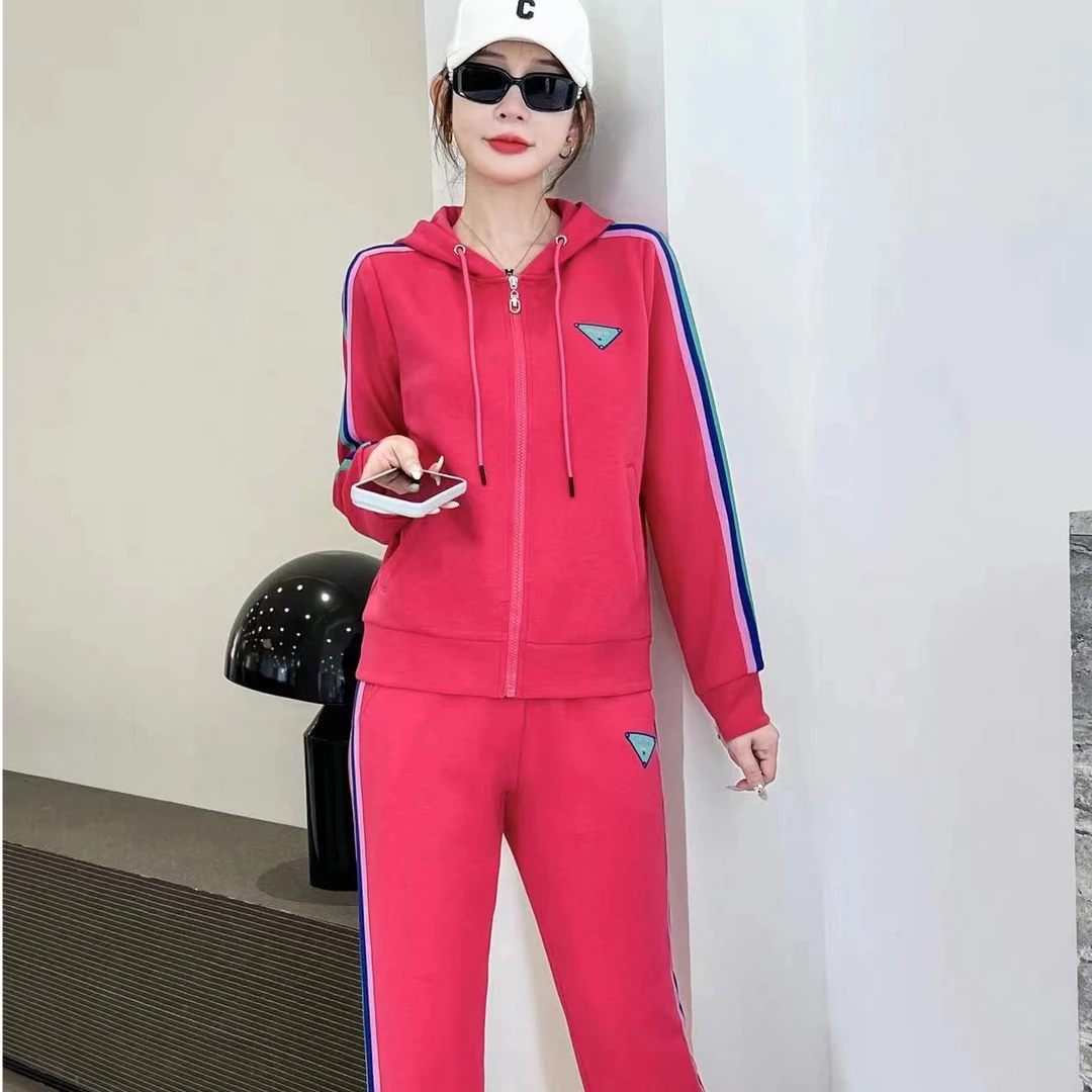 【达人专属】2025时尚休闲运动套装洋气减龄开衫长袖两件套