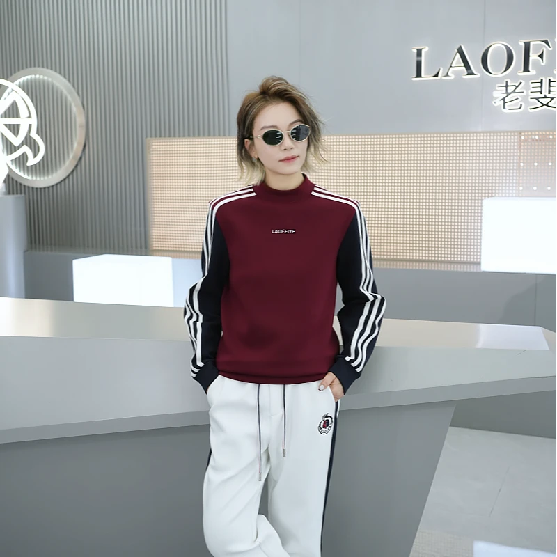 【LAOFEIYE老斐爷】25秋冬款男款圆领休闲百搭帅气高级简约卫衣长袖