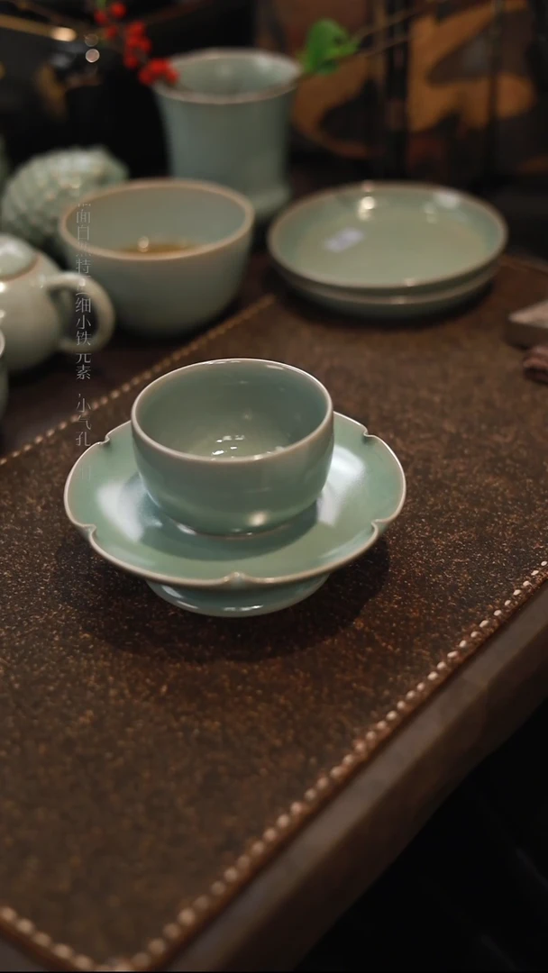 【闪购商品】杯0521一级品青绿仿古罗汉套盏