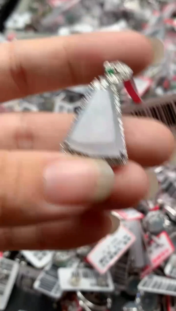 银S925镶嵌戒指翡翠天然A货缅甸翡翠