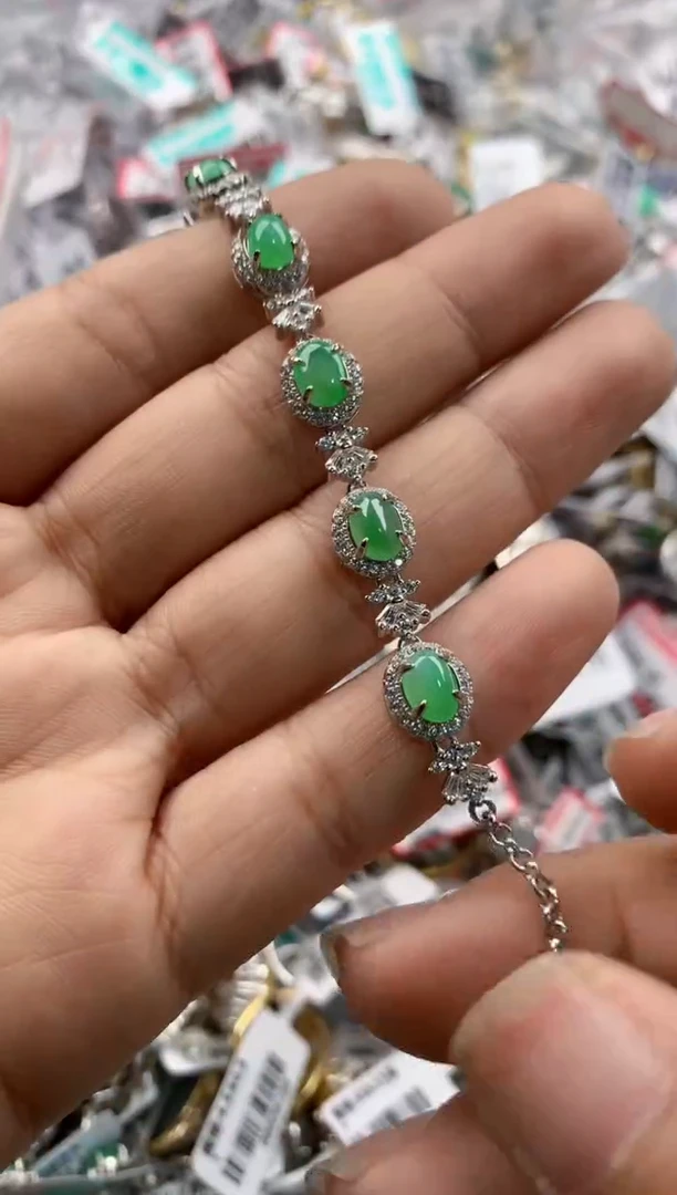 银S925镶嵌戒指翡翠333----6