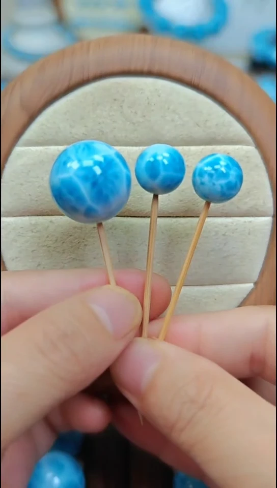 未镶嵌针钠钙石（海纹石）珠宝半成品L**a多样性发3