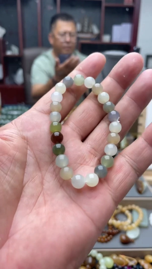 手串未镶嵌和田玉和田玉卡8