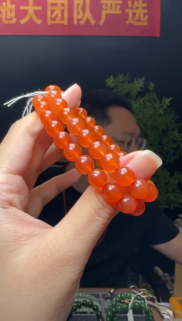 未镶嵌手链南红玛瑙约8mm保山南红圆珠单圈手串  多样性发一