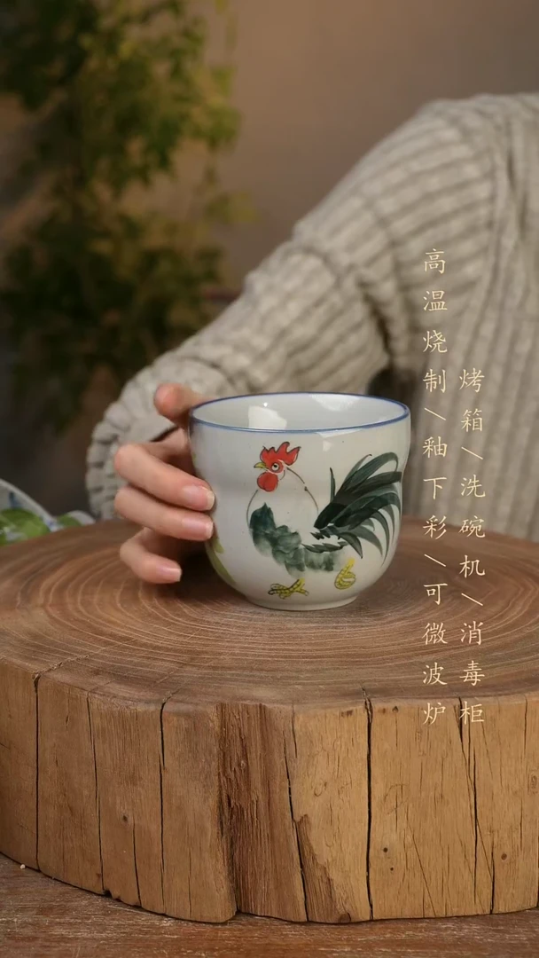 碗瓷景德镇手工手绘高温瓷釉下彩