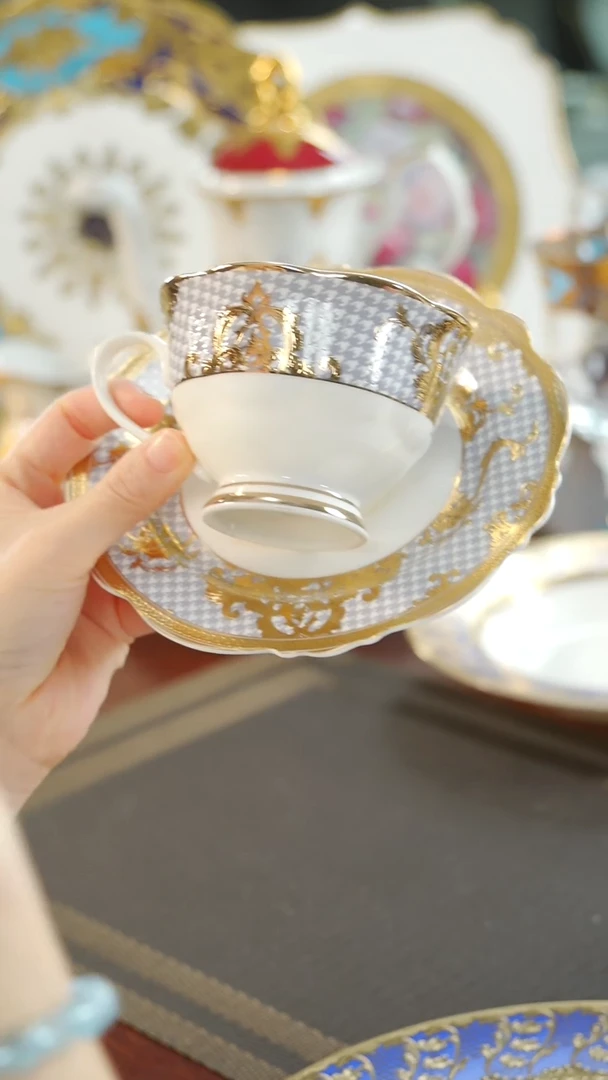 【闪购商品】瓷片200cc咖啡杯碟  福利价微瑕