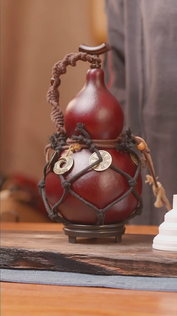 1292号链接精品大漆葫芦现货现发[一物一拍]（600ml）