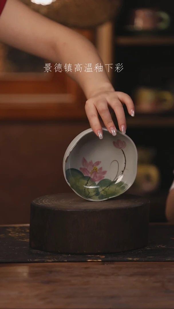 陶瓷景德镇高温釉下手绘陶瓷352