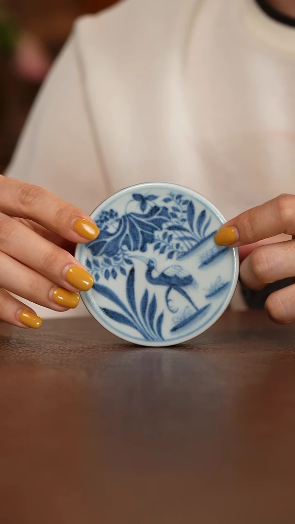 元青花缠枝莲一鹭莲科盖置