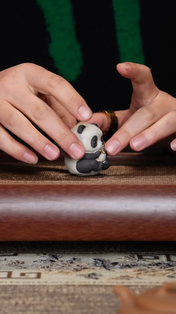 【闪购商品】紫砂茶宠熊猫香插