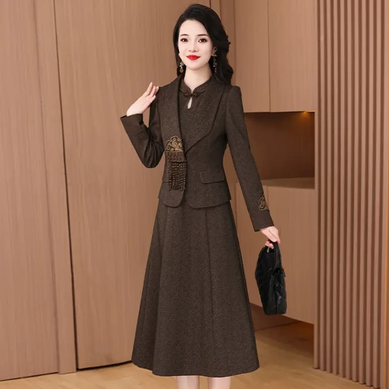 小香风时尚两件套女2025春秋气质修身显瘦贵夫人名媛套装裙子爆款