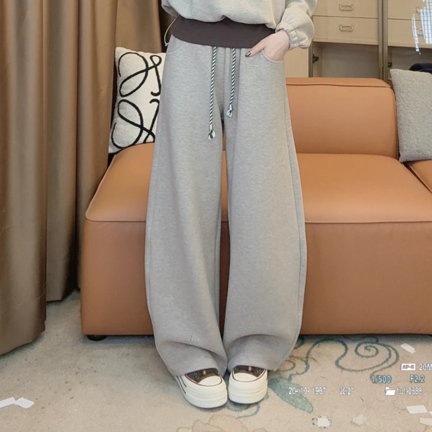 【桑蚕丝羊毛】2025新款加绒加厚休闲长裤K0637