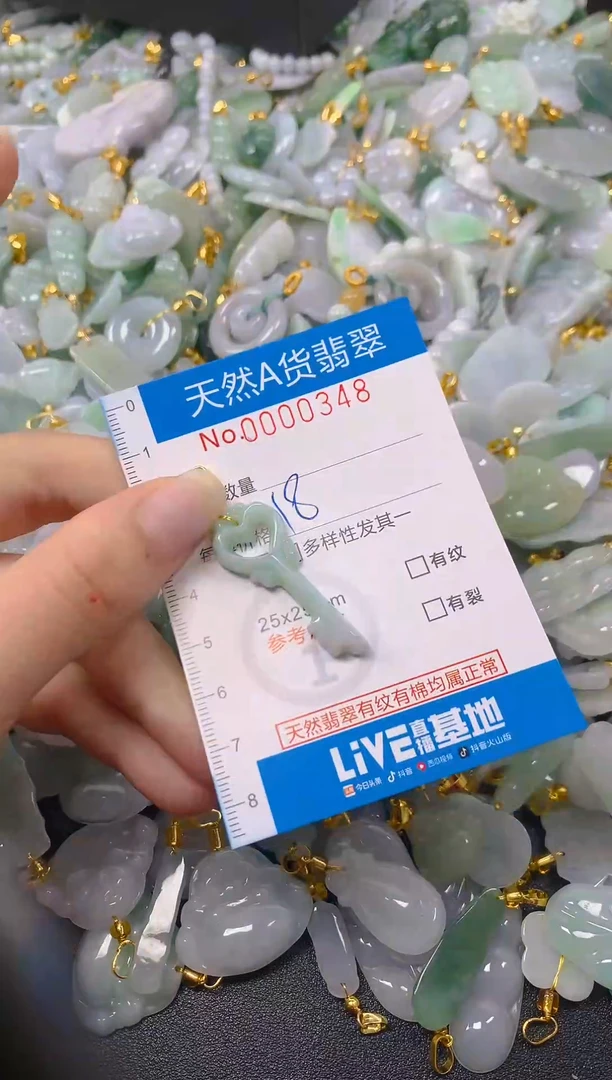 颈饰未镶嵌翡翠净货挂件-0348
