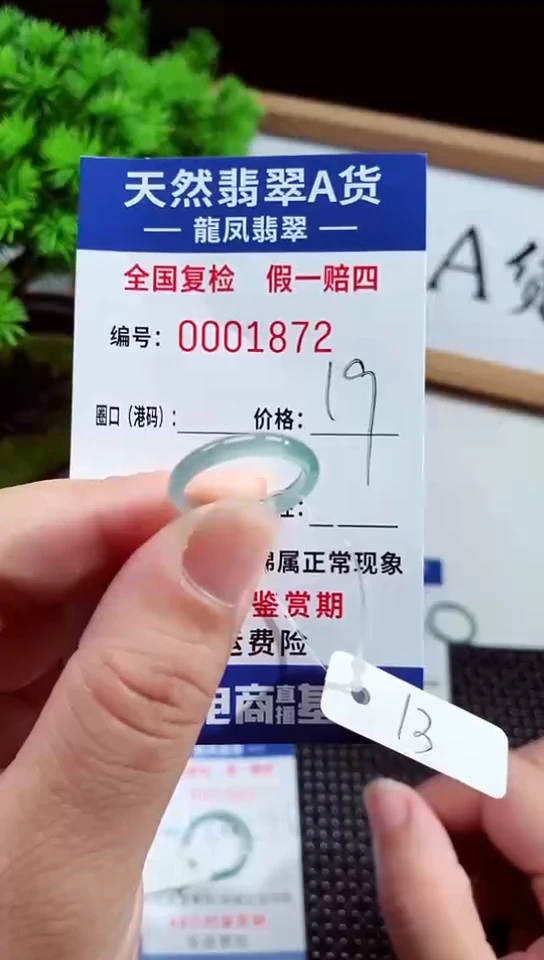 翡翠戒指未镶嵌1872
