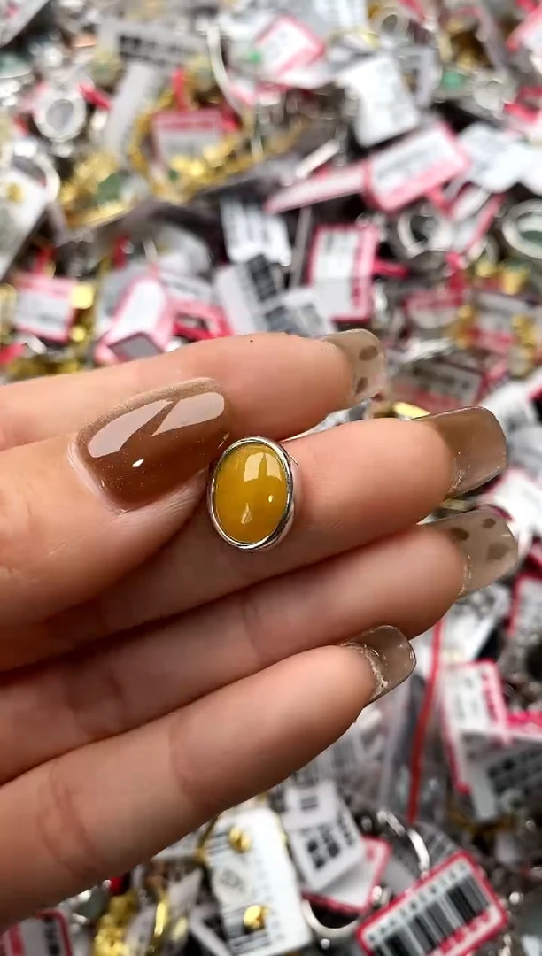 【闪购商品】翡翠戒指银S925镶嵌7777777    9