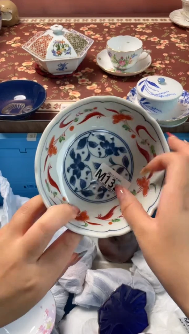 瓷片雨****花瓷器瓷器M132