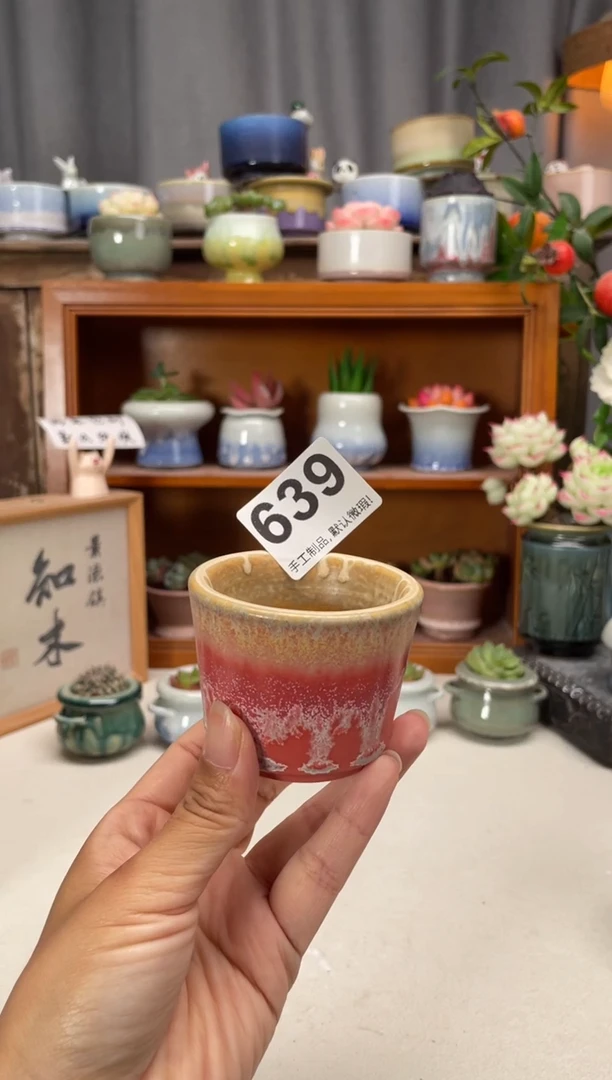 瓷片639知木小芳花盆