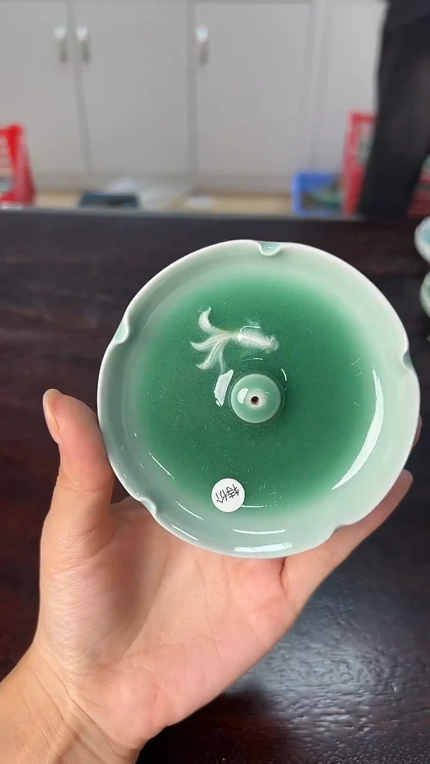 龙泉云间青瓷小米茶器