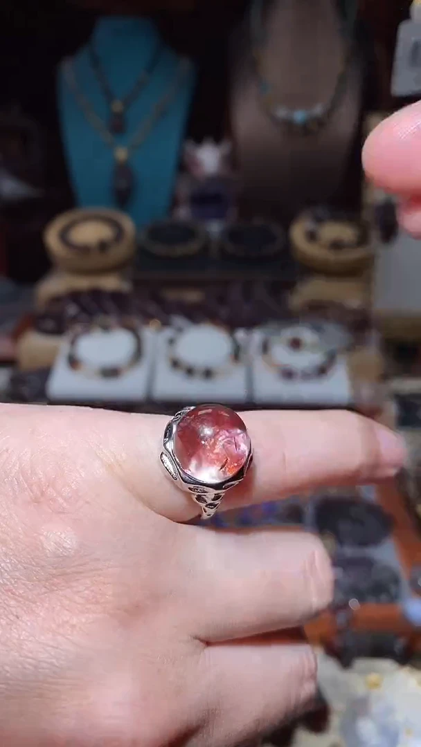 水晶珠宝半成品未镶嵌胶花戒指