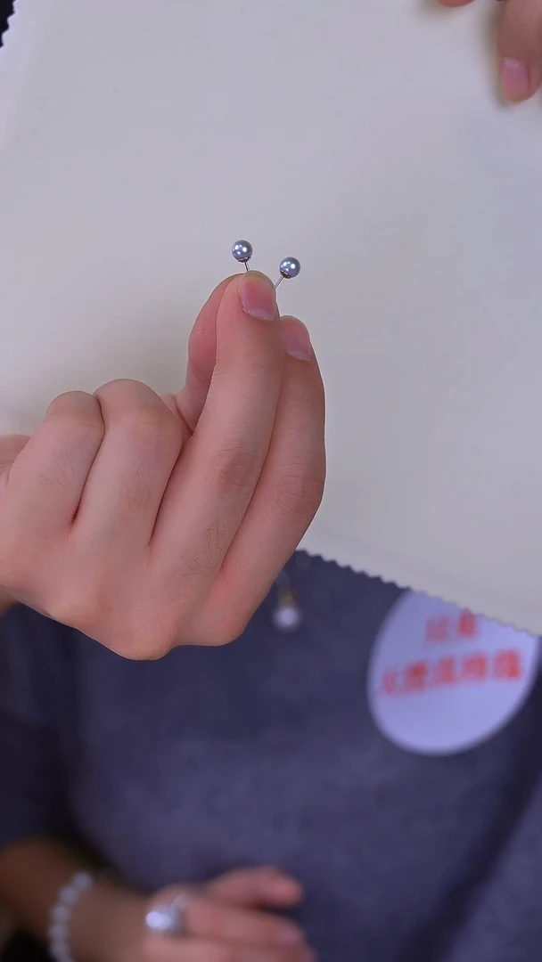 银S925镶嵌耳饰海水珍珠Y**a海水真多麻色系珍珠耳饰