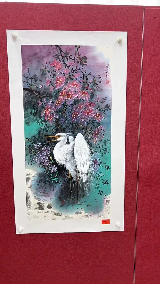 国画杨风顺绘画4.5pc花鸟YJ紫P