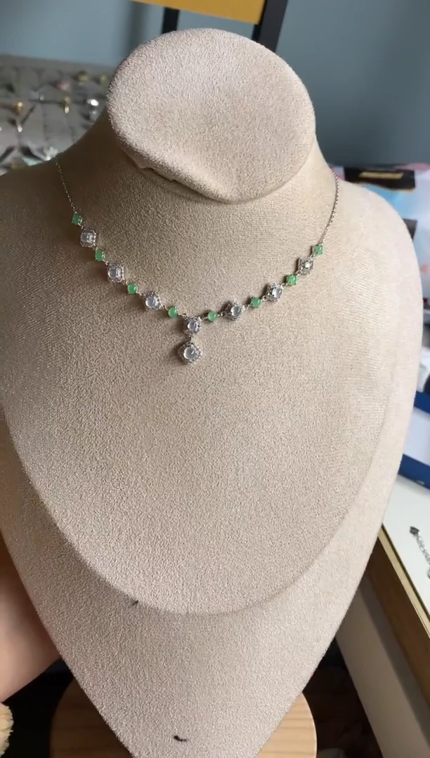 银S925镶嵌戒指翡翠项链10