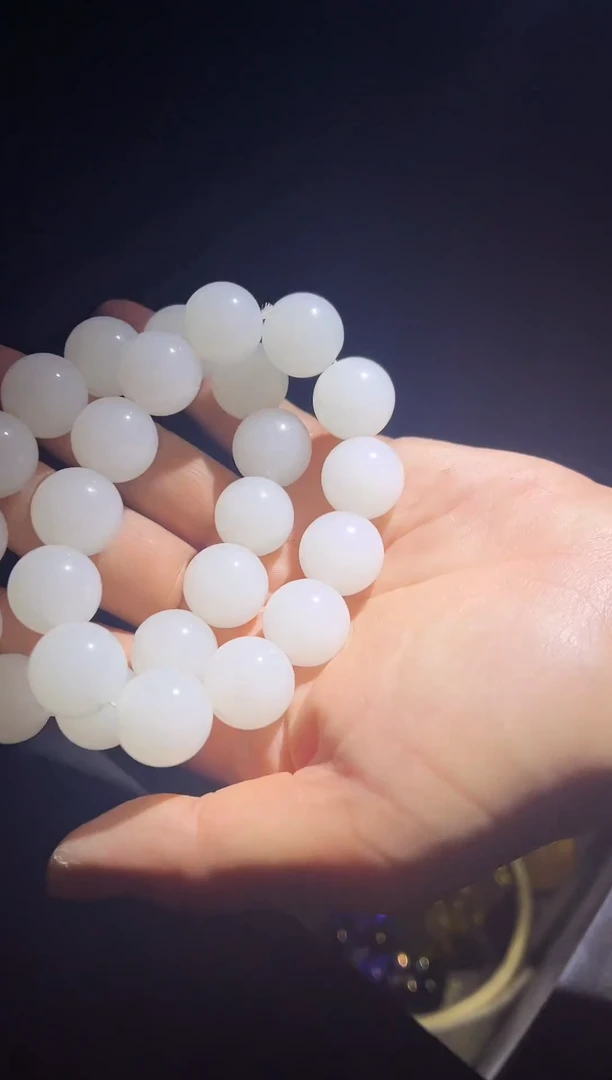 手链未镶嵌和田玉和田玉白 手串一条给