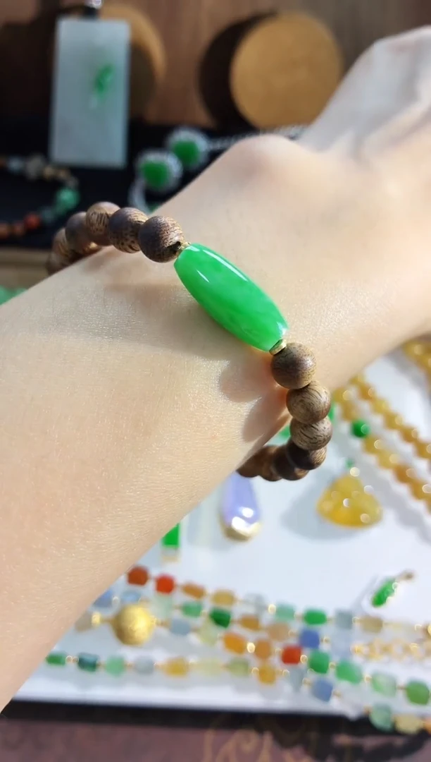 未镶嵌手链翡翠手串