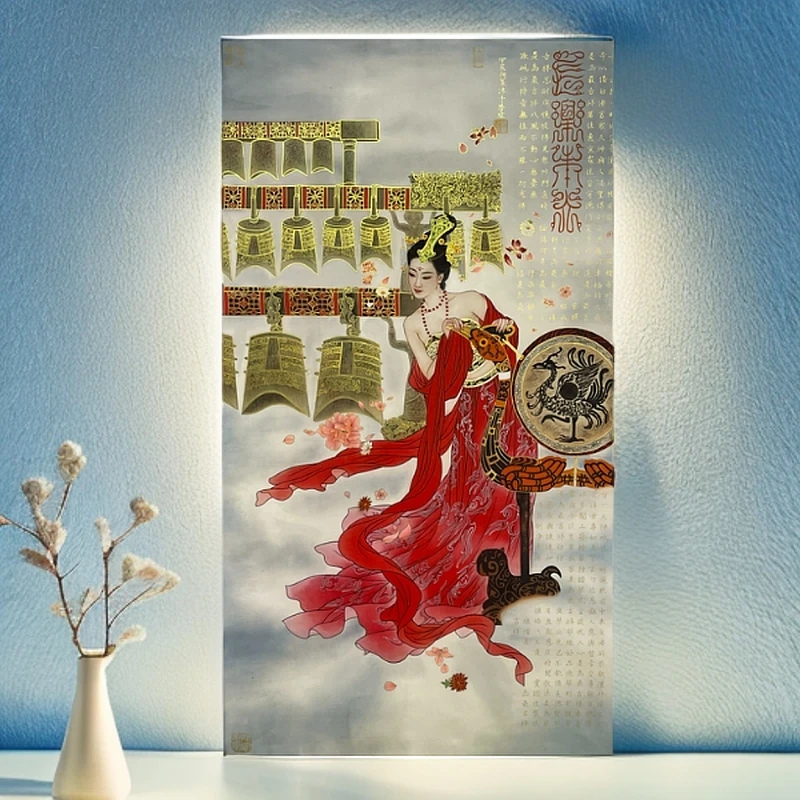 【宫彩手绘描金】长乐未央——胡墨手绘国画