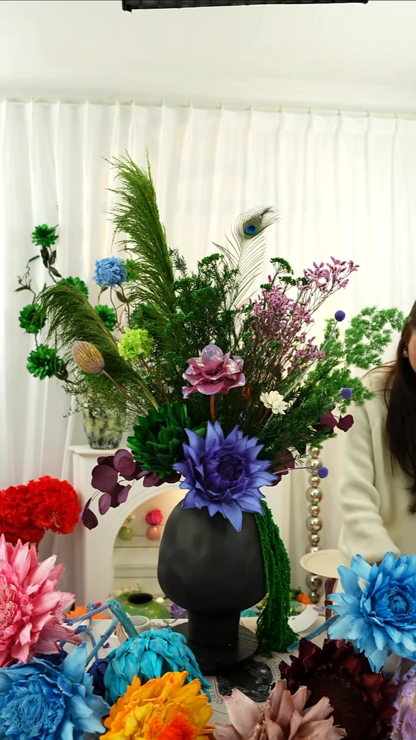 永生洋蓟 霸王花【花束连花带瓶】A20