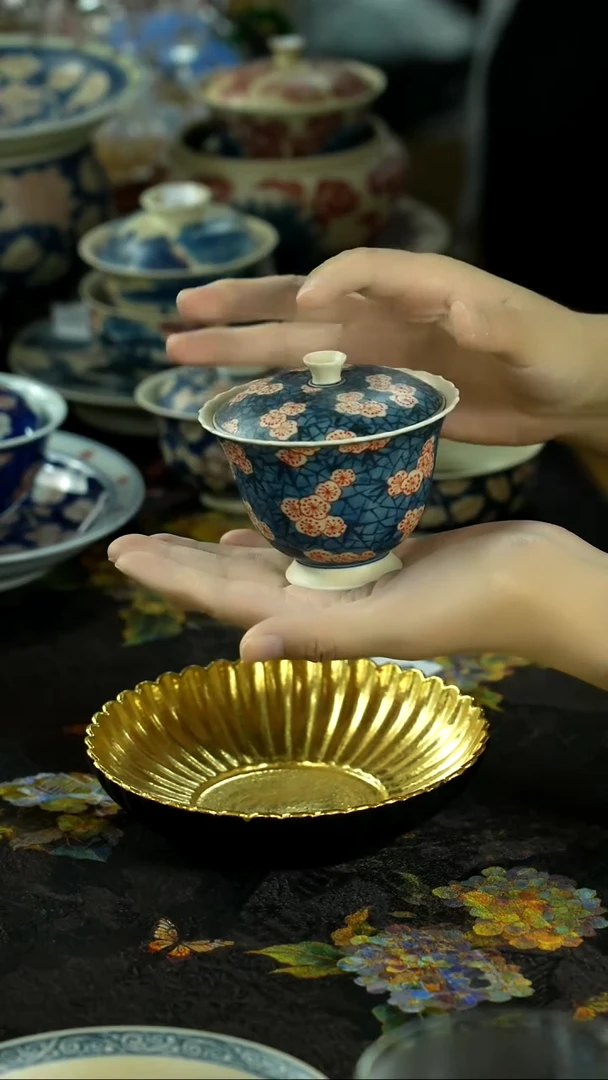 中秋国庆景德镇手绘瓷器