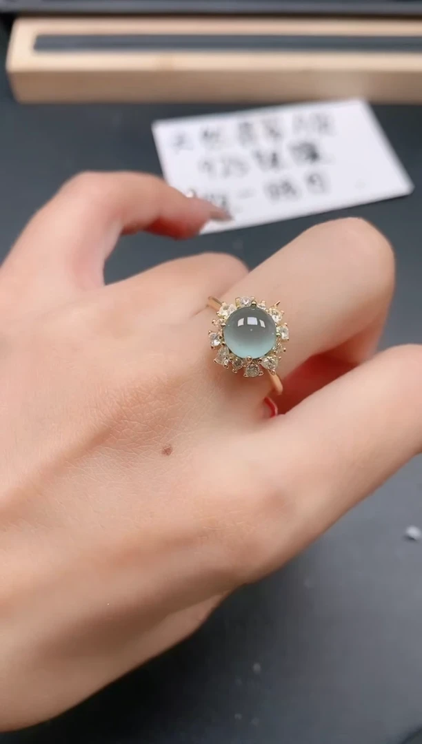 银S925镶嵌戒指翡翠1111