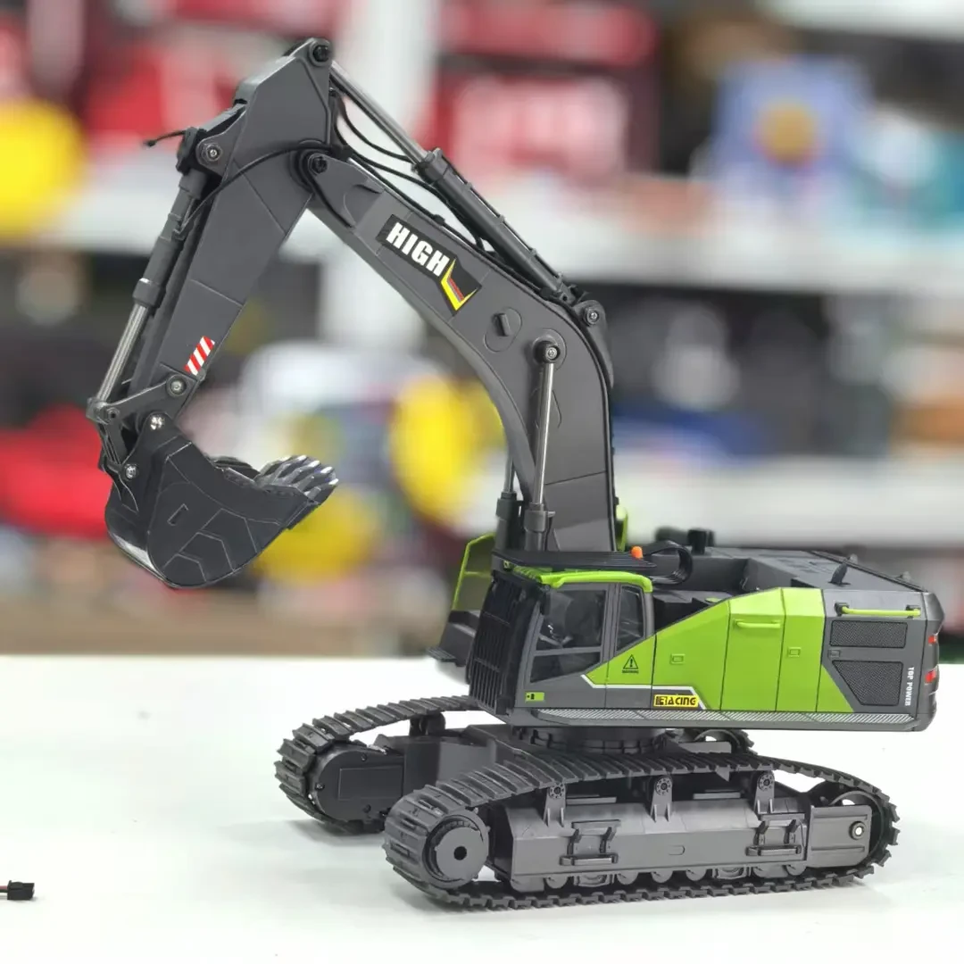 合金遥控挖掘机儿童工程车玩具车充电智能遥控挖掘机益智玩具礼物