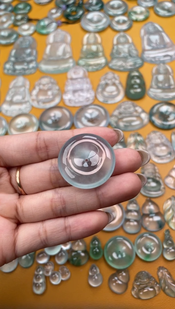 翡翠未镶嵌吊坠(不含链)平安扣 28.7 6.3