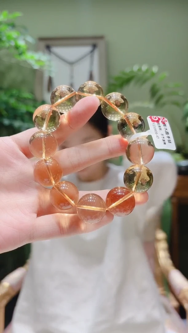 未镶嵌手串水晶黄水晶手串Y0808-47多样性发货