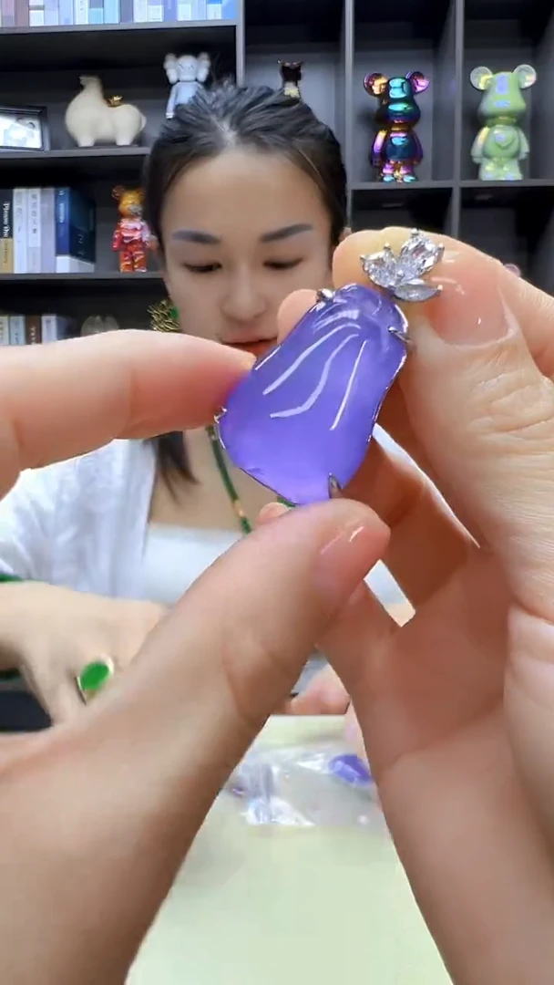 翡翠银S925镶嵌颈饰丹丹diy劲饰