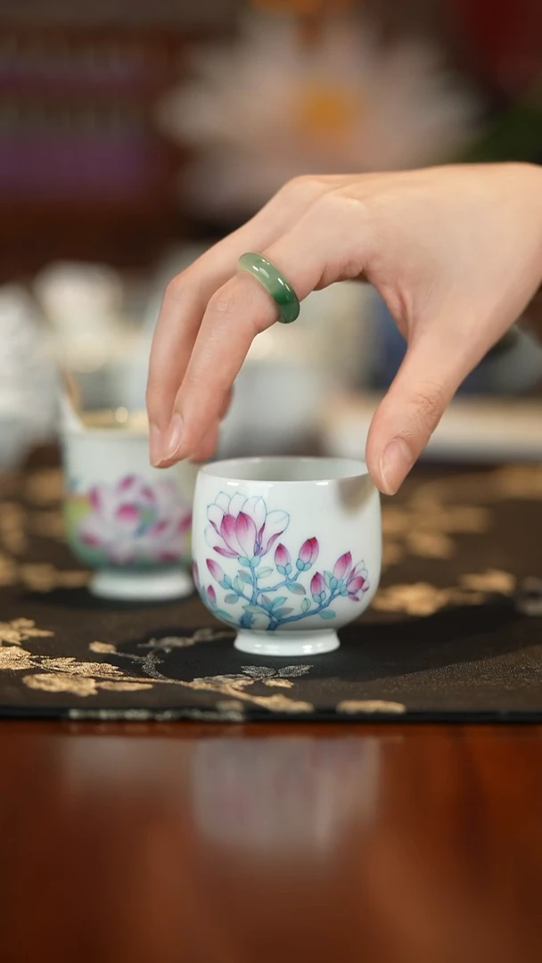 杯子658叹微荷花系列小杯