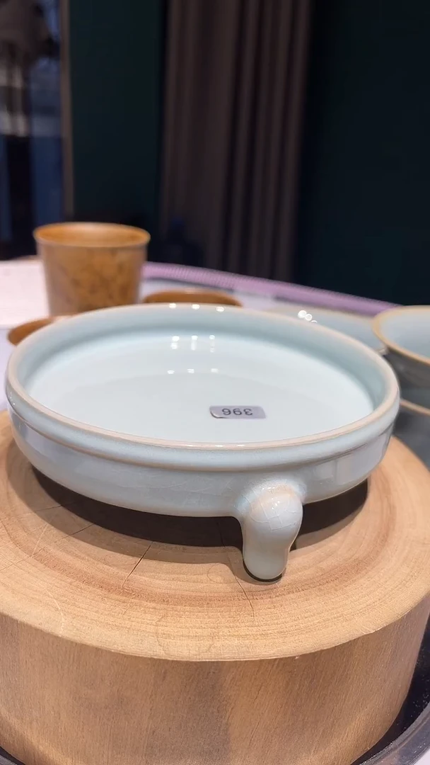 摆件陶原生态原矿仿古三足洗