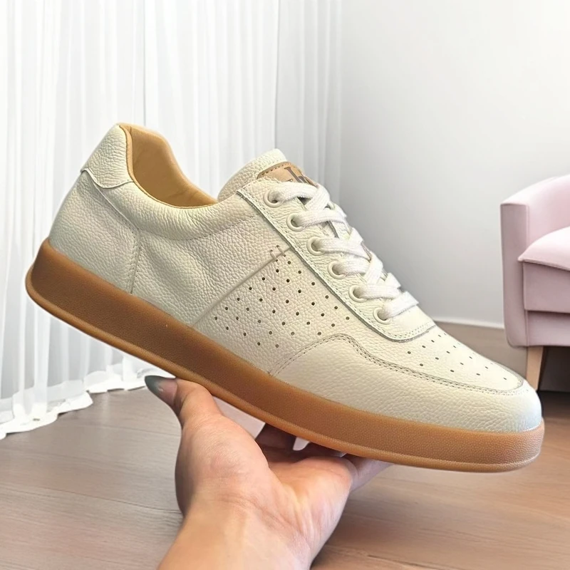 头层牛皮德训鞋透气舒适春夏季百搭时尚休闲软底牛筋底练功鞋995